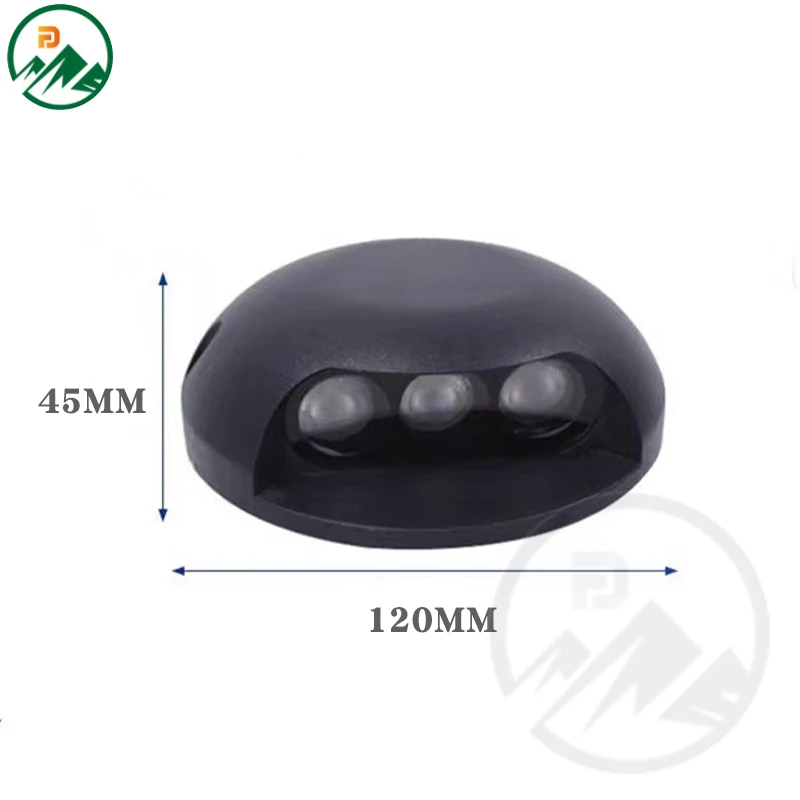 Close-up of the D150 x 45mm step light with CREE LED chip visible