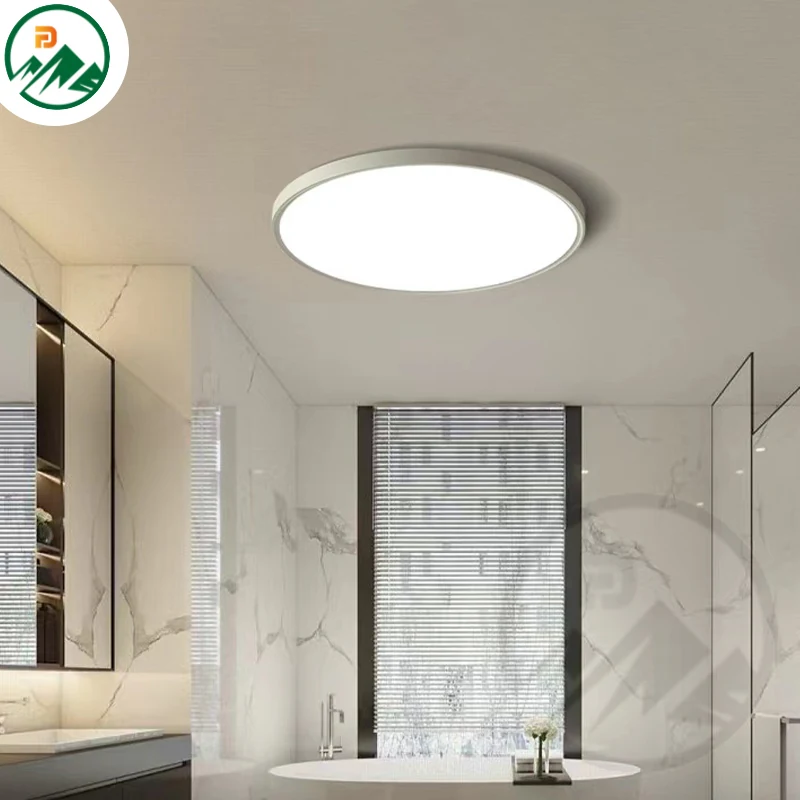 Top-down view of the round LED ceiling light with even light distribution