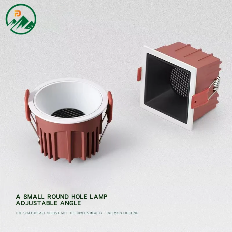 Square commercial LED downlight FD-DL030S07 with 65 x 65 mm face and 55 mm cut-out