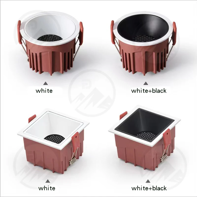 Round commercial LED downlight FD-DL030R05 with D65 x H53 mm dimension and D55 mm cut-out