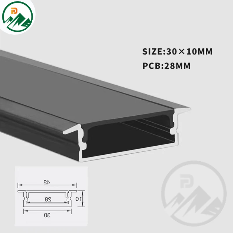 Profile with pre-drilled mounting holes and clean anodised surface