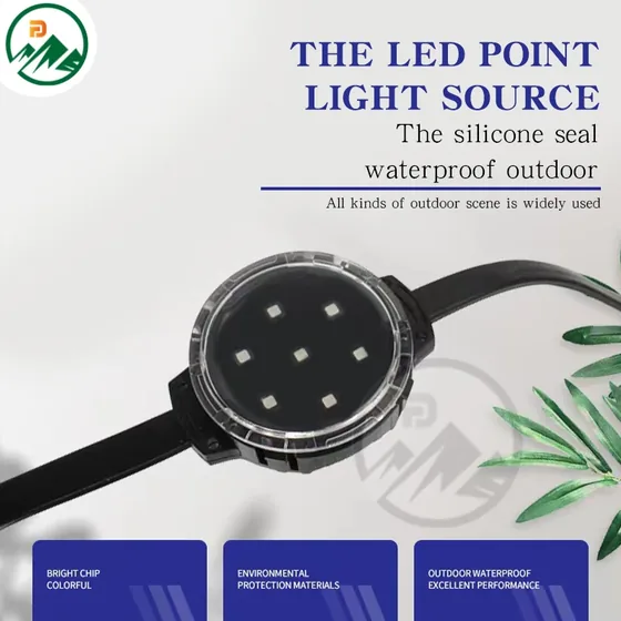 D50mm DC24V LED point light with RGB RGBW DMX control, polycarbonate housing