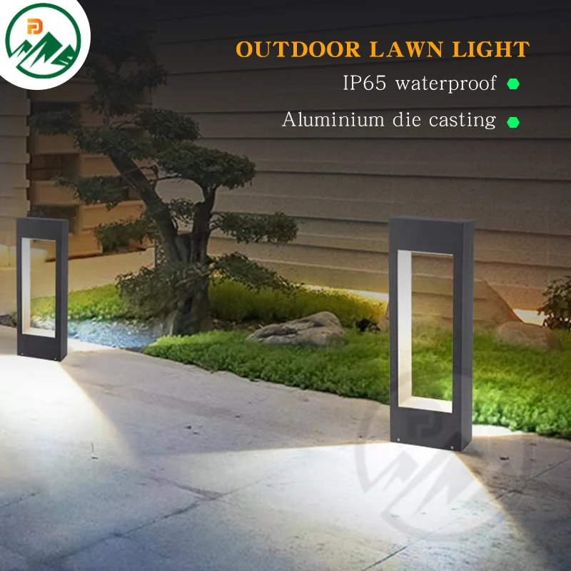 Side view of the arch-shaped garden light showing the 400mm height variant