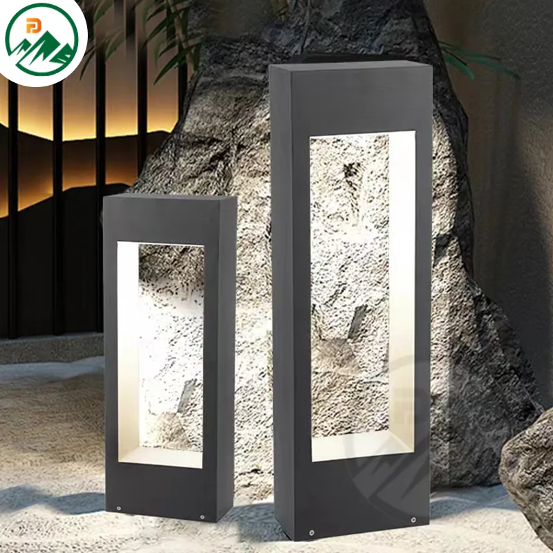 Dark black arch-shaped LED garden light mounted on a wall with a clean, low-profile design