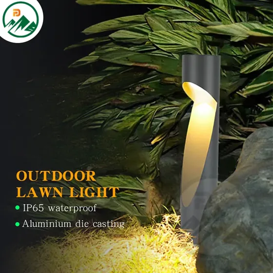 Die-casting aluminium 10W LED garden light in 600mm height with vertical mounting
