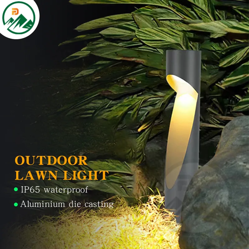 Die-casting aluminium 10W LED garden light in 600mm height with vertical mounting