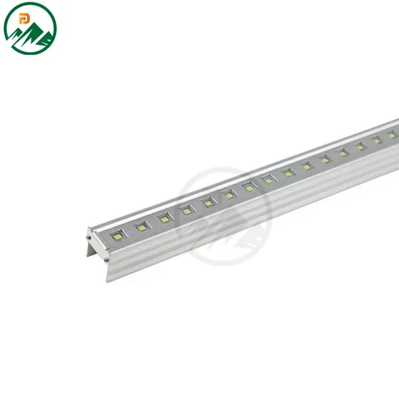 15W LED outdoor facade tube light mounted on a building edge with a slim aluminium profile