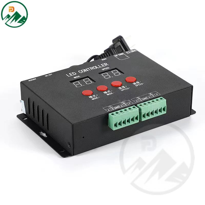 DMX512 controller FD-DMX-C01010 with front panel and DMX input/output ports