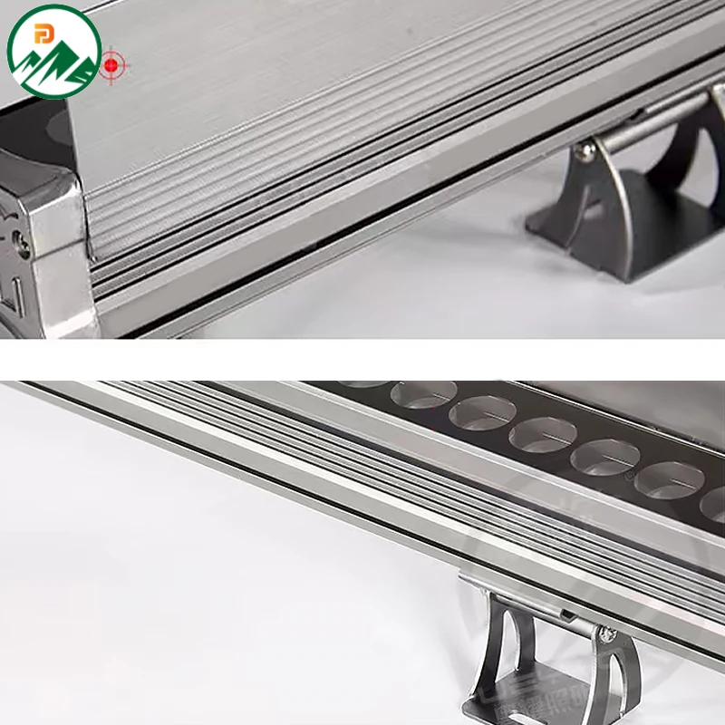 Side view of the wall washer showing the 60mm height and aluminium body