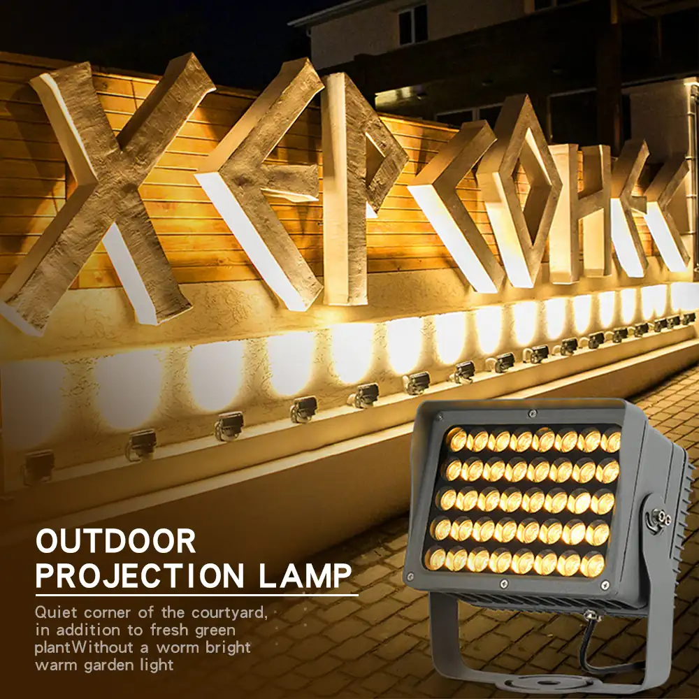 LED flood light FD-S040S48 with 30° beam angle installed on a column