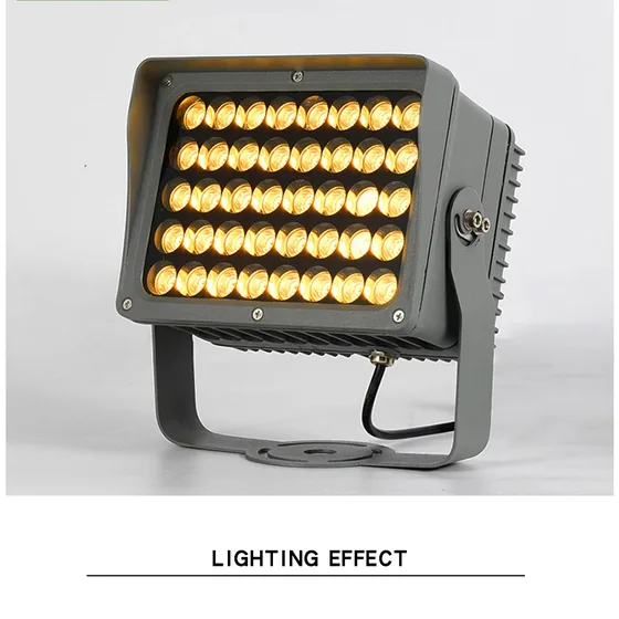 LED flood light FD-S040S24 mounted on a wall with a 5° beam angle