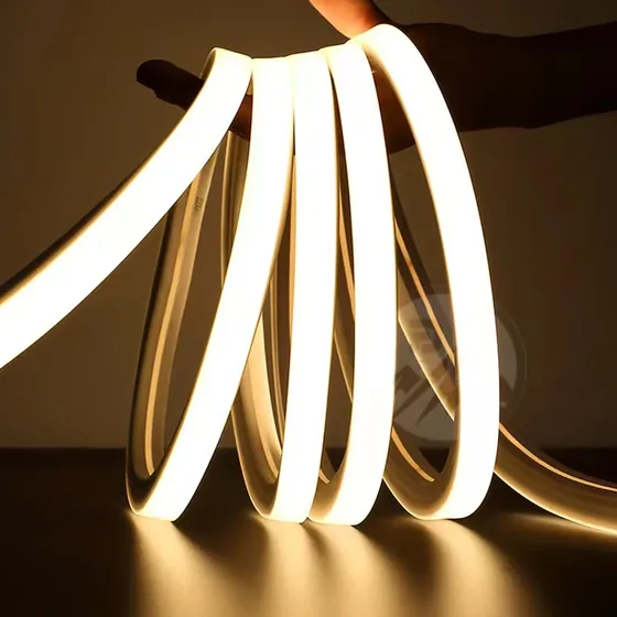 Flexible LED neon strip light with silicon body and 16mm x 16mm profile