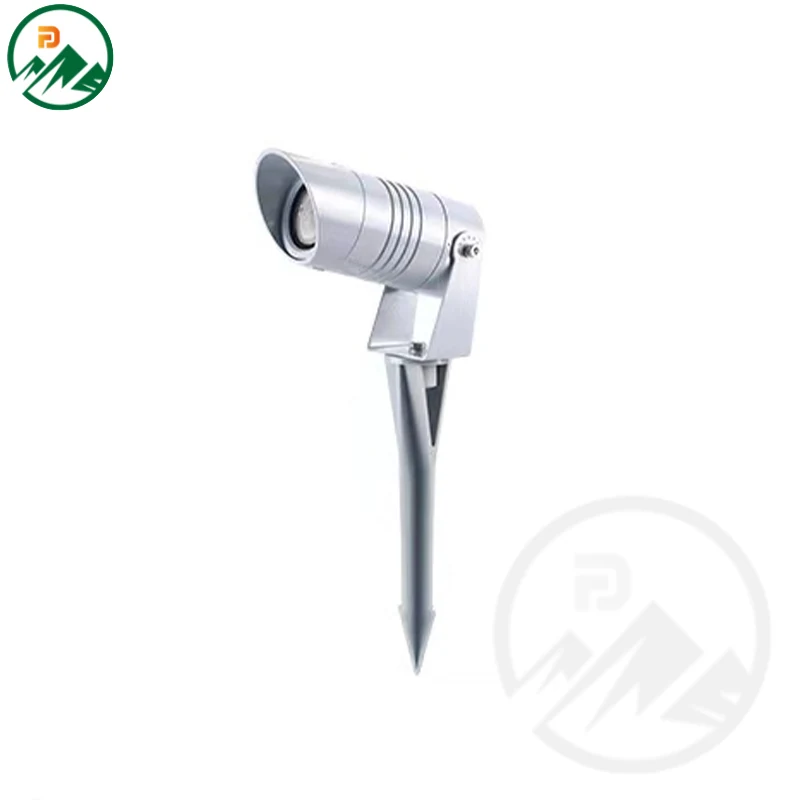 5W LED spike light with snoot design, die-casting aluminium body, installed in soil