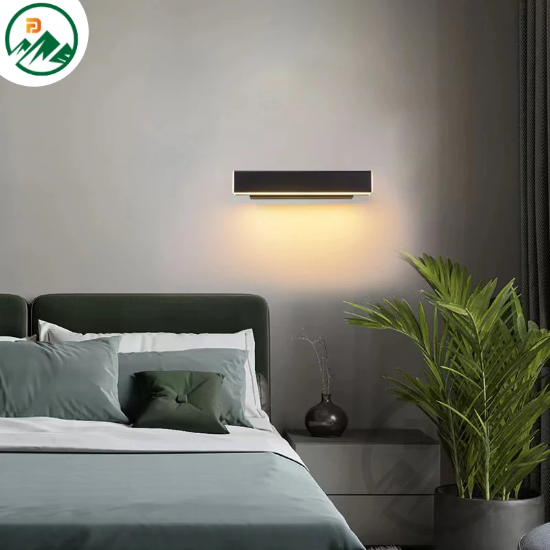 Side view of the 6W LED wall lamp showing the acrylic diffuser and aluminium body