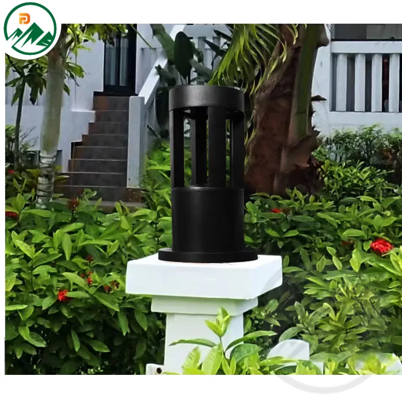 Top view of the garden light with the lens and IP65 sealed joints