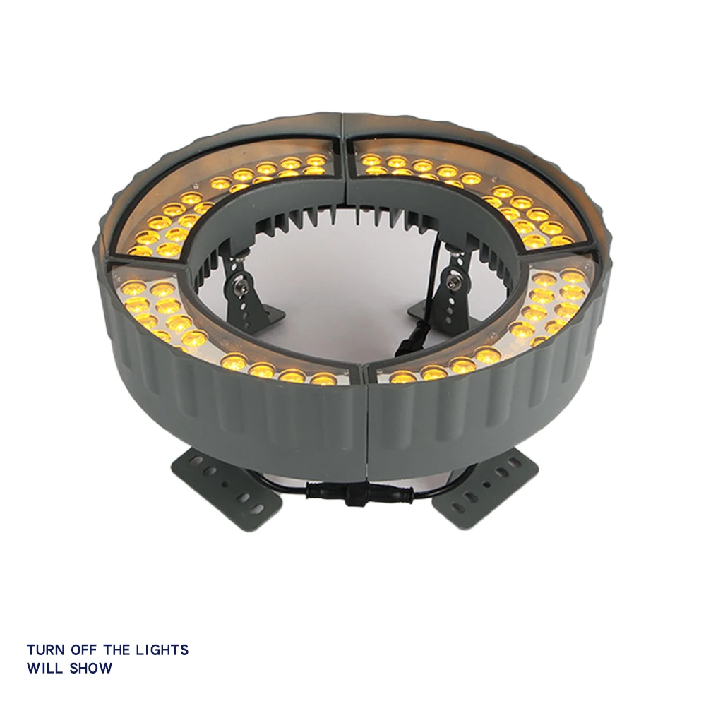 LED flood light set of four with aluminium alloy body and tempered glass lens
