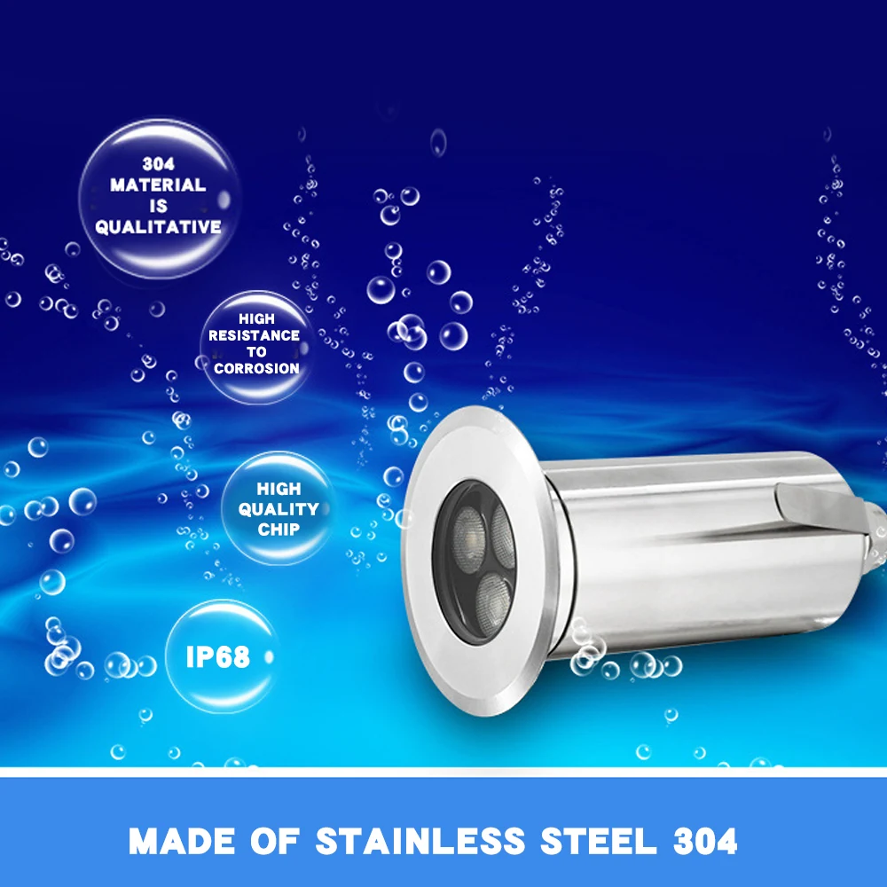 Recessed in-ground LED luminaire with compact D62 x H103 mm dimensions