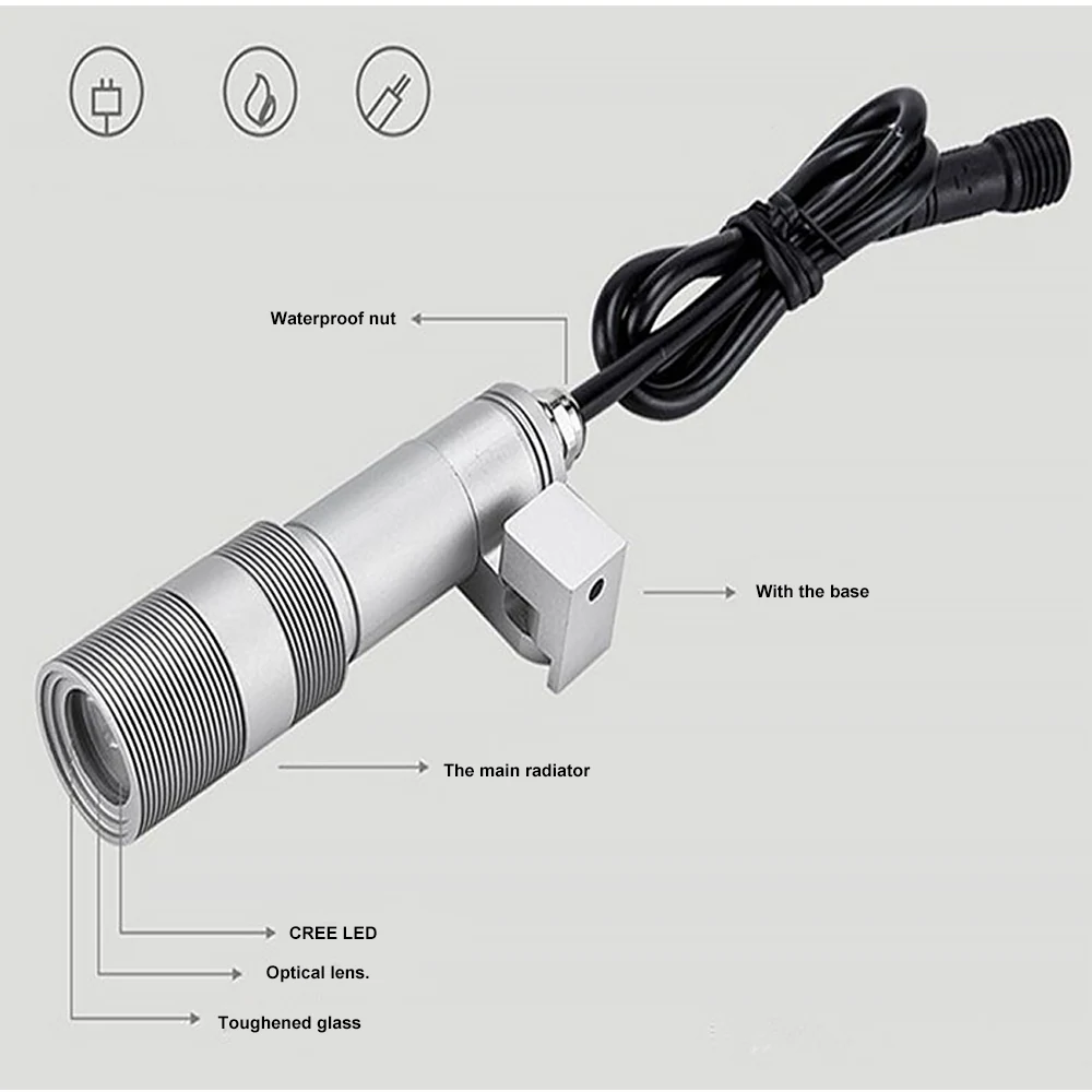 New design LED spike light with aluminium body and stainless steel support post