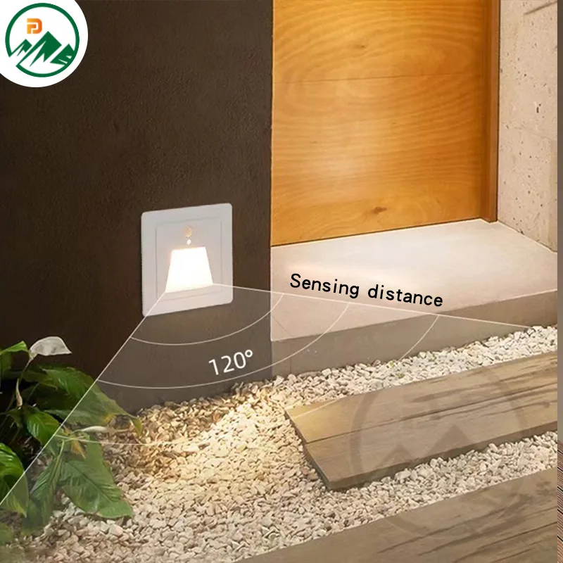 Dimension drawing of the L86*W86*H48mm underground corner light