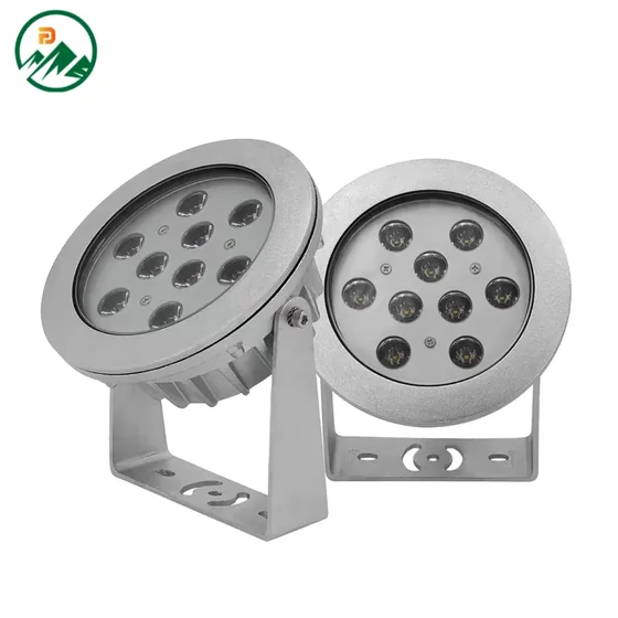 Stainless steel 316 LED underwater light with round body and flush-mounted lens
