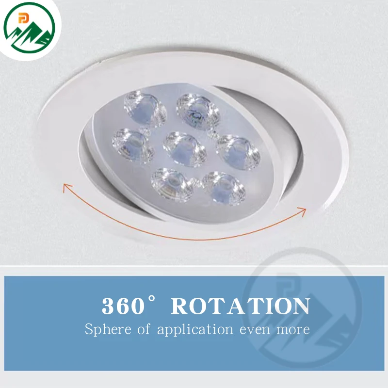 LED down light installed in a commercial office suspended ceiling