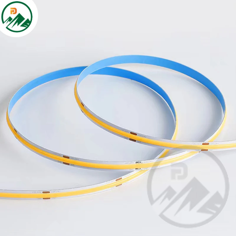 LED strip bent into a curve for use in a recessed ceiling profile