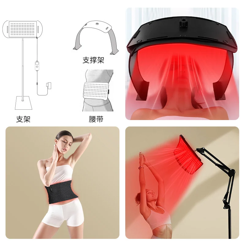 Front view of the LED photon beauty device with three intensity level indicators