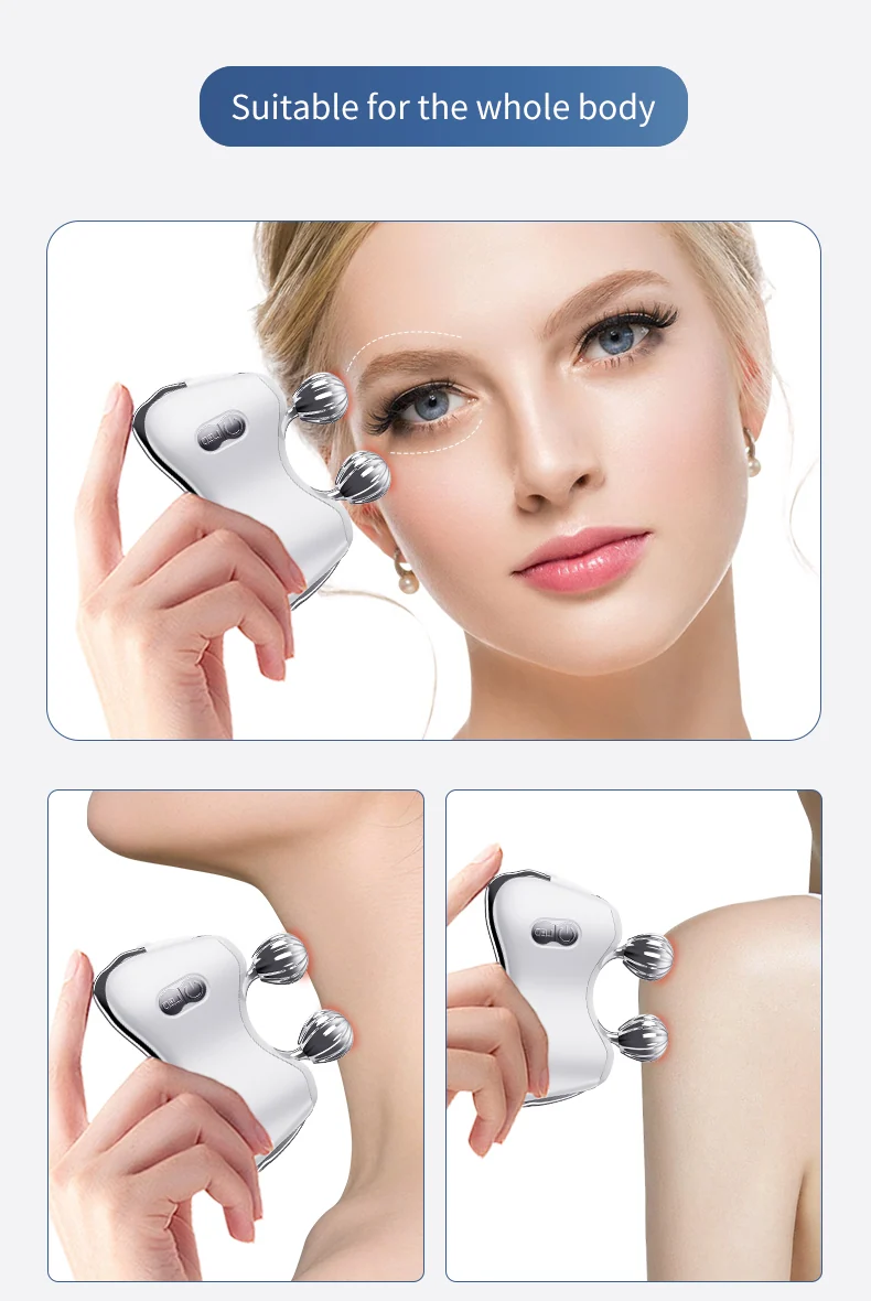 Facial massage tool with charging cable and gift box packaging
