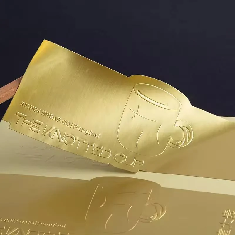 Custom 3D Gold Foil Waterproof Wine Bottle Labels 7
