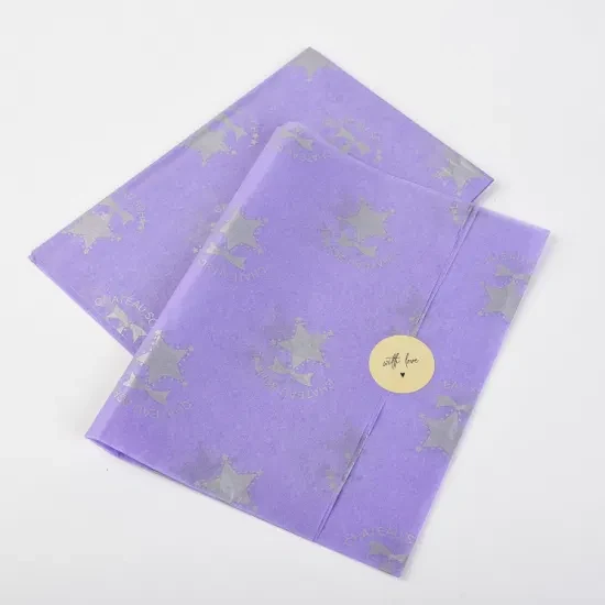 Custom Gold Logo Printed Tissue Paper for Gift Wrapping