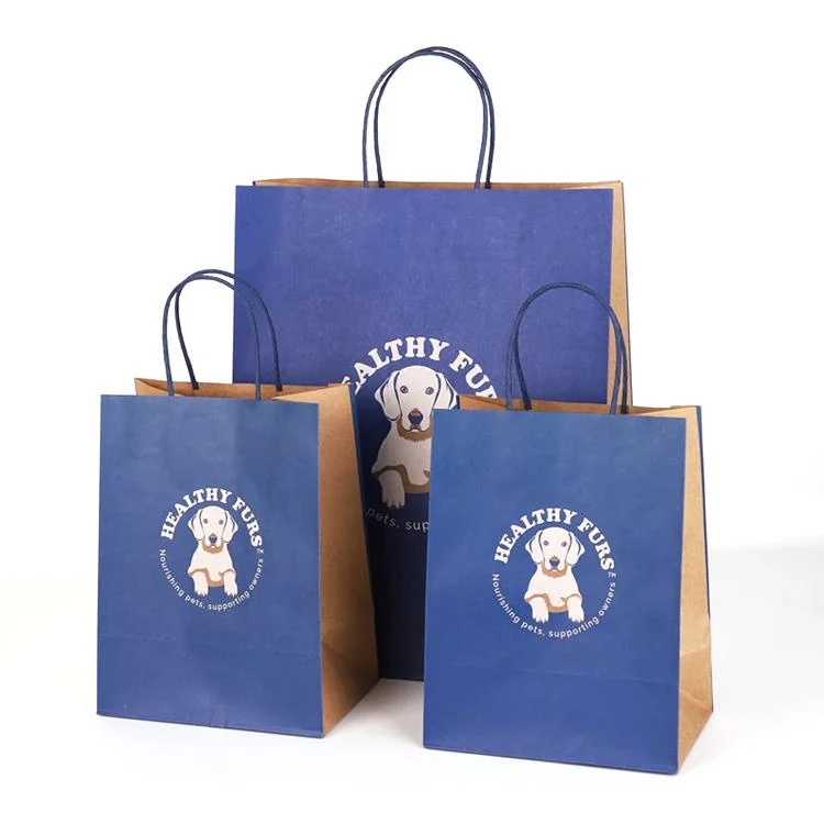 Custom Kraft Paper Luxury Gift Bags with Private Logo 5 detail view