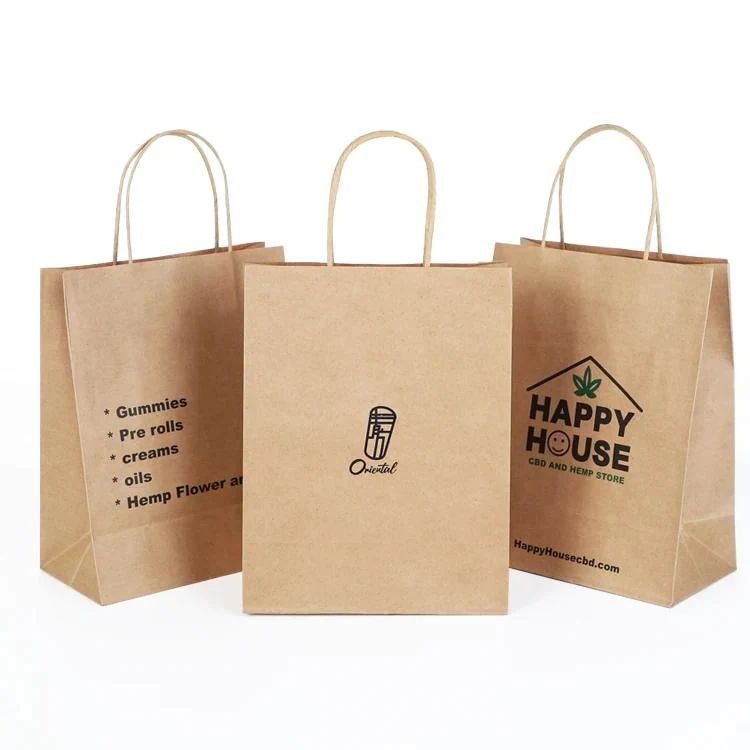 Custom Kraft Paper Luxury Gift Bags with Private Logo 4 detail view
