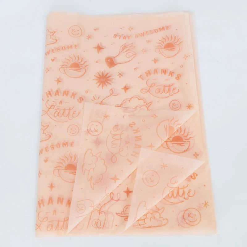 Custom Printed Logo Wrapping Tissue Paper with Adhesive Stickers 5 detail view