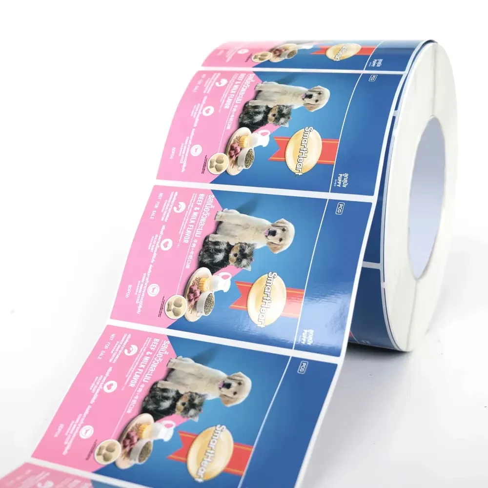 Custom Logo Stickers on Adhesive Vinyl Rolls for Branding