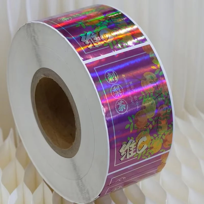 Custom Logo Stickers on Adhesive Vinyl Rolls for Branding 4 detail view