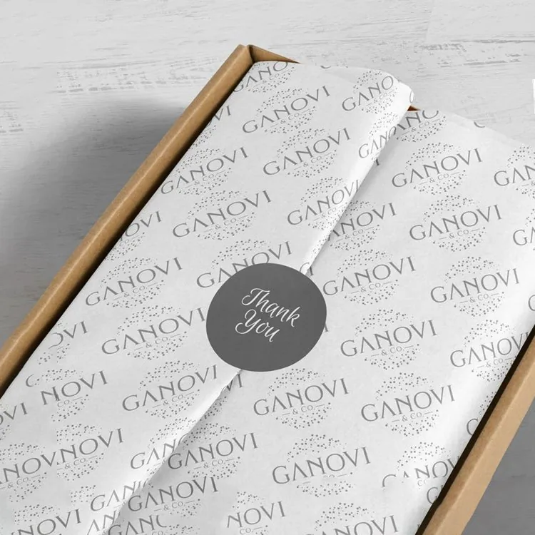 Custom Printed Logo Tissue Wrapping Paper for Clothing & Shoes 7