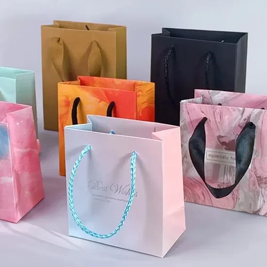 Custom Wholesale Paper Bags with Logo for Gift Packaging - custom paper packaging by FISON