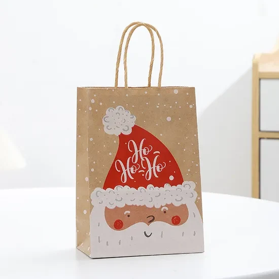 Kraft Christmas Gift Bags with Handle - High Quality - custom paper packaging by FISON