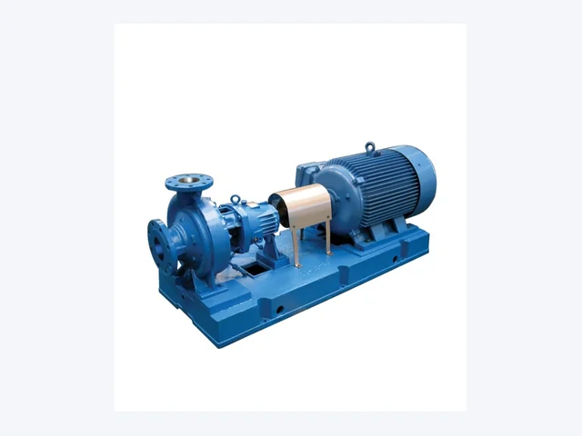 DE series water centrifugal pump on fabricated steel baseplate with coupling guard