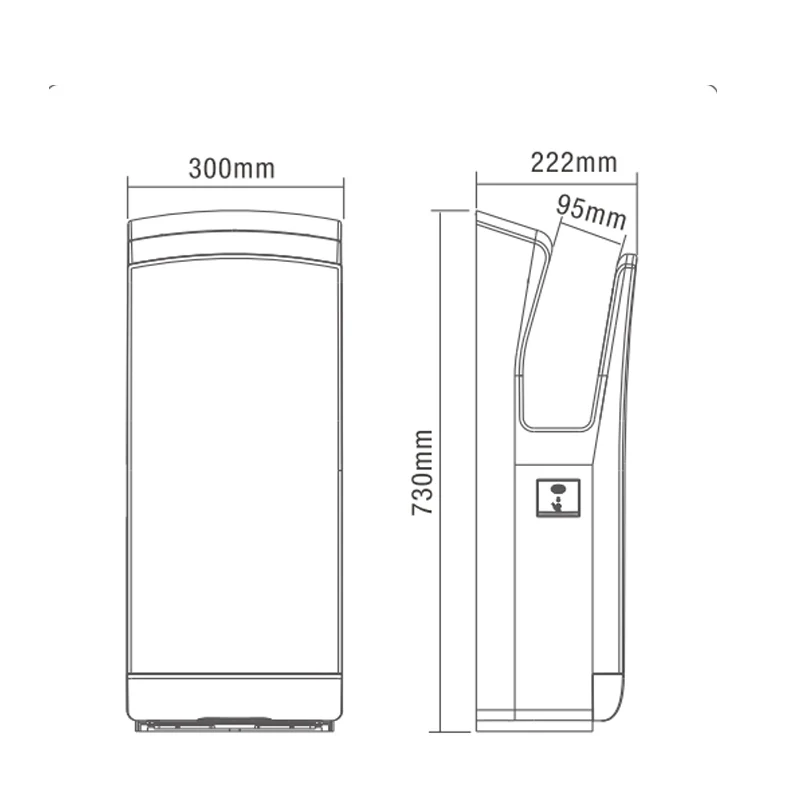Hand Dryer-PA01 — finish detail