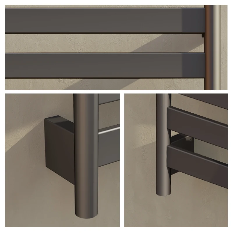 Heated towel rack-A-CS06G — alternative angle