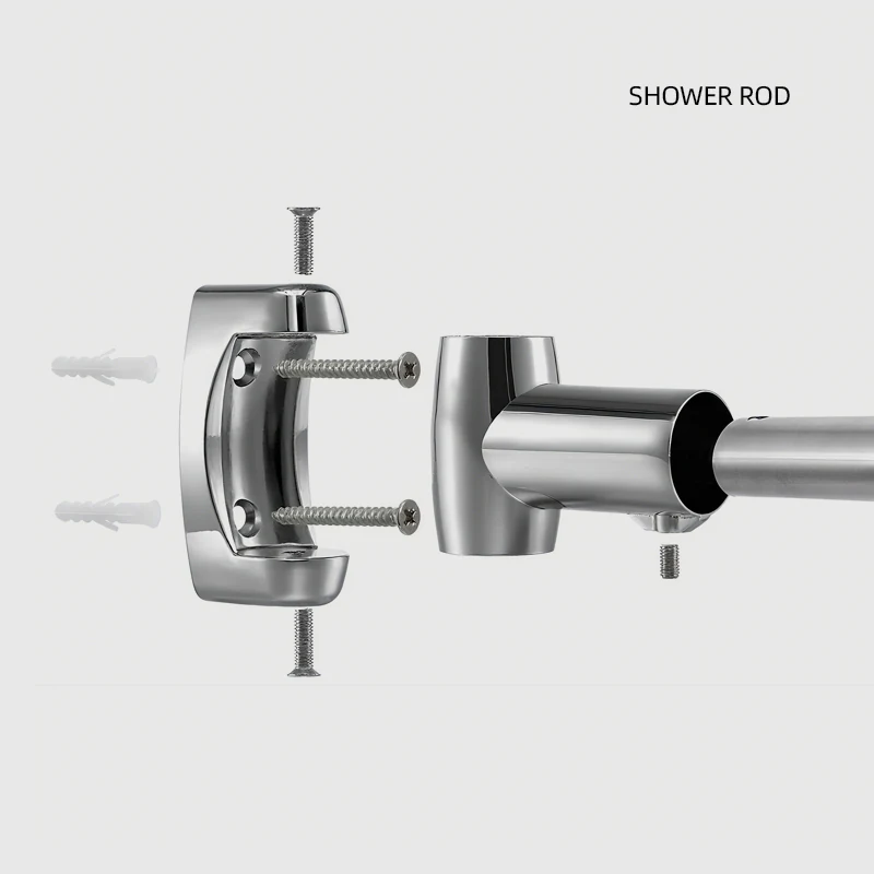 Shower Curtain Rod-BC01 — finish detail