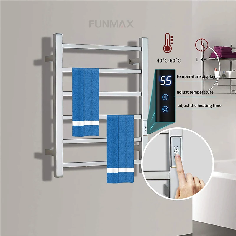 Electric Towel Rack A-CS06J heated towel rack by Funmax