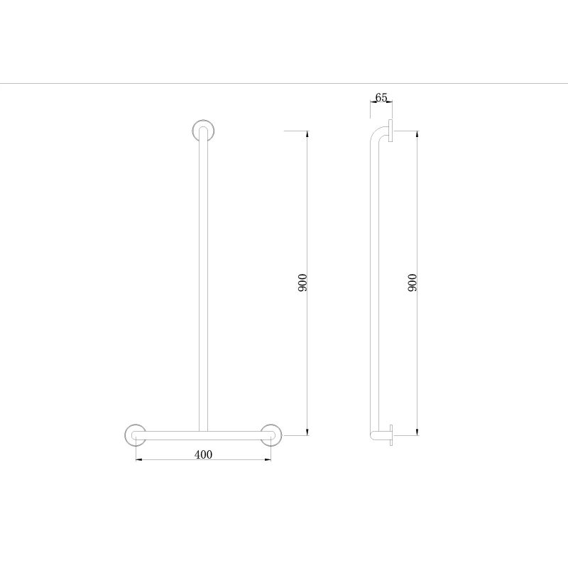 Grab Bar-ZA02-900L — installed view