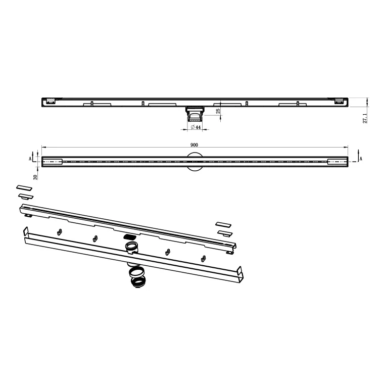Floor Drain-ZDB4 — alternative angle