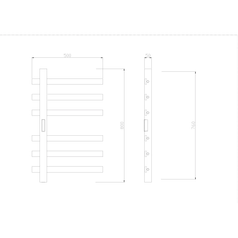 Electric Towel Rack M-LS06 — finish detail