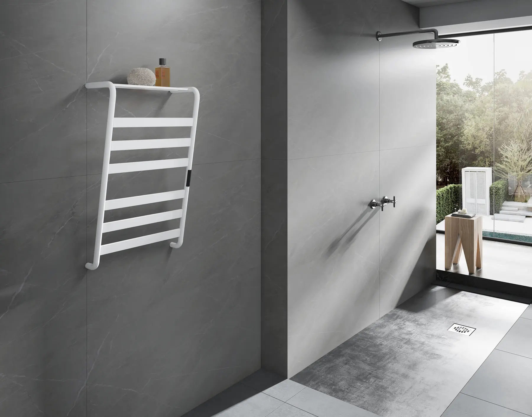 Electric Towel Rack T-SR08 — detail view