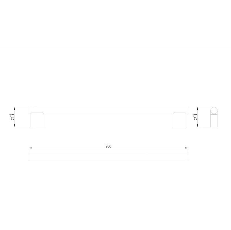 Grab Bar-ZA01-900L — finish detail