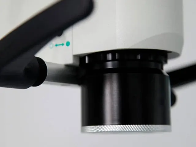 Objective lens closeup