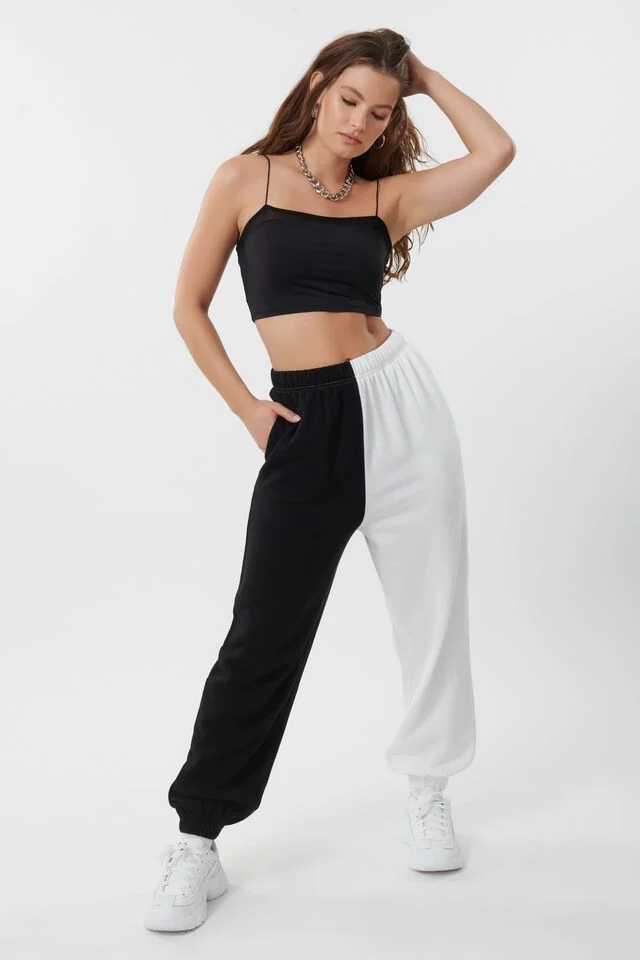 Colorblock Joggers manufactured to order by Foriver Garment